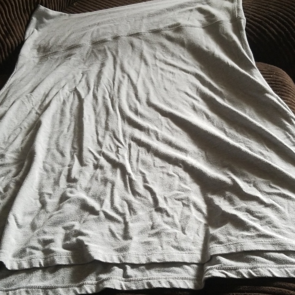 Grey knee length skirt